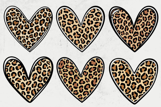 Leopard Hand Drawn Heart Svg, Leopard Print Svg, Valentine's Day Svg, Cheetah Print SVG DesignDestine 