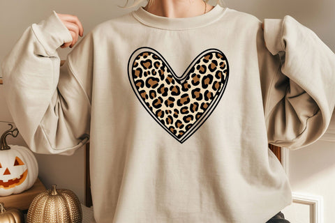 Leopard Hand Drawn Heart Svg, Leopard Print Svg, Valentine's Day Svg, Cheetah Print SVG DesignDestine 