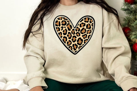 Leopard Hand Drawn Heart Svg, Leopard Print Svg, Valentine's Day Svg, Cheetah Print SVG DesignDestine 