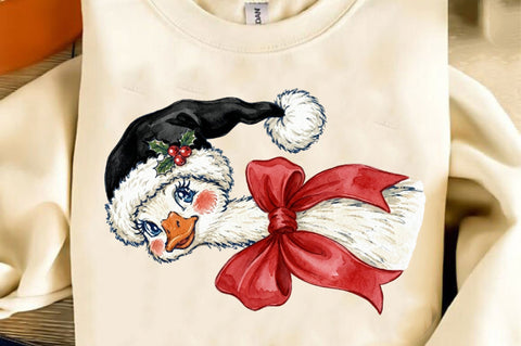 Leopard Hat Christmas Goose PNG Sublimation SVGista 