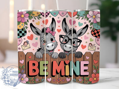 Leopard Heart Donkey Valentine Tumbler, Leopard Heart Wrap, Cute Donkey Love Cup, 20oz Sublimation Wrap, Stylish Valentine Leopard Design Tumbler, Artistic Donkey Heart Cup, Funny Animal Valentine Theme Sublimation ToriDesigns 