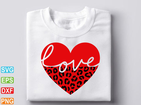 Leopard Heart Love SVG, Leopard Print Love SVG artprintfile 