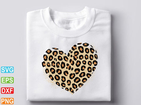 Leopard Heart Love SVG, Leopard Print Love SVG artprintfile 