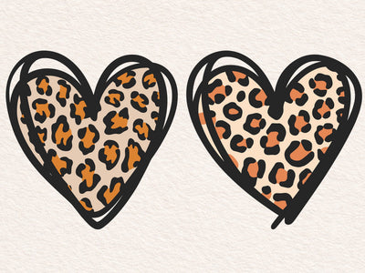 Leopard heart svg, cheetah heart svg, heart svg, love svg, leopard print svg, love heart svg, leopard heart bundle png SVG DesignDestine 