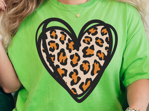 Leopard heart svg, cheetah heart svg, heart svg, love svg, leopard print svg, love heart svg, leopard heart bundle png SVG DesignDestine 
