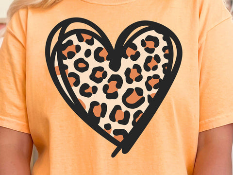 Leopard heart svg, cheetah heart svg, heart svg, love svg, leopard print svg, love heart svg, leopard heart bundle png SVG DesignDestine 