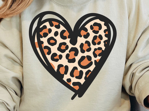 Leopard heart svg, cheetah heart svg, heart svg, love svg, leopard print svg, love heart svg, leopard heart bundle png SVG DesignDestine 