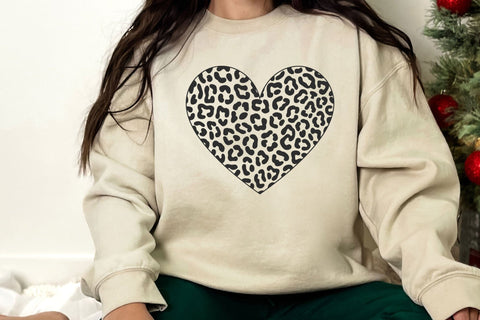 Leopard Heart Svg, Hand Drawn Heart Svg, Valentine's Day Svg SVG DesignDestine 