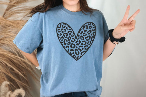 Leopard Heart Svg, Hand Drawn Heart Svg, Valentine's Day Svg SVG DesignDestine 