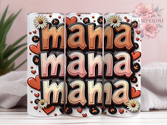 Leopard Heart Tumbler, Boho Floral Mama Design, Inflated Tumbler Wrap, 20oz Sublimation Design, Mama Gift, Trendy Tumbler, Floral and Animal Print Tumbler, Unique Mom Gift Sublimation Li Zamperini 