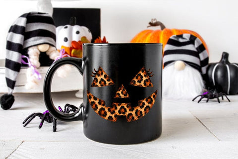 Leopard Jack O Lantern Face PNG Sublimation Pickled Thistle Creative 