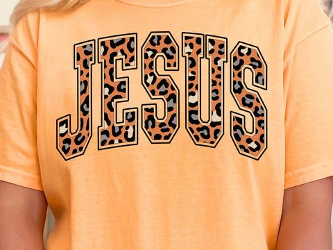 Leopard Jesus Print: Retro Christian Sublimation Design SVG DesignDestine 