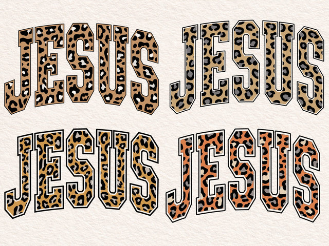 Leopard Jesus Print: Retro Christian Sublimation Design SVG DesignDestine 