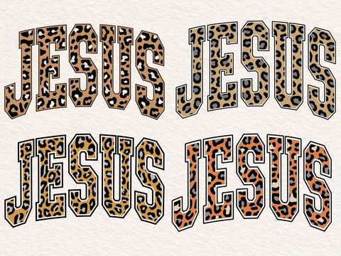 Leopard Jesus Print: Retro Christian Sublimation Design SVG DesignDestine 