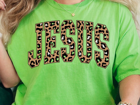 Leopard Jesus Print: Retro Christian Sublimation Design SVG DesignDestine 