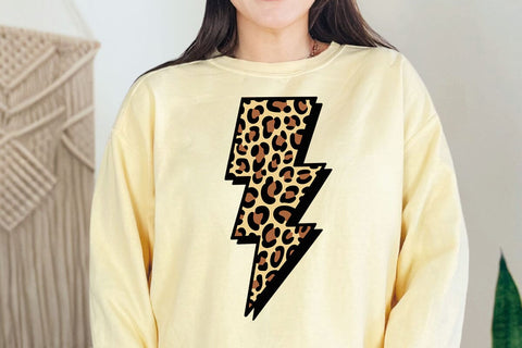 Leopard Lightning Bolt Svg, Leopard Svg, Sublimation File, Cheetah, Leopard SVG DesignDestine 