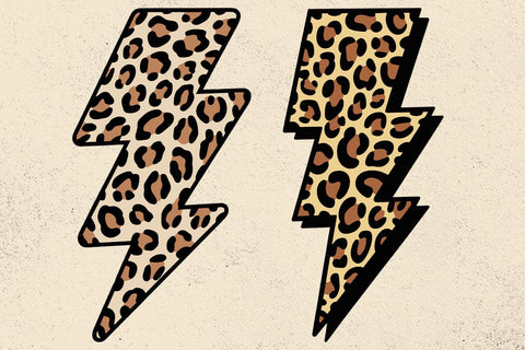Leopard Lightning Bolt Svg, Leopard Svg, Sublimation File, Cheetah, Leopard SVG DesignDestine 