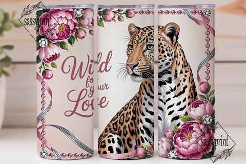 Leopard Love 20oz Tumbler Wrap Sublimation sassyprint 