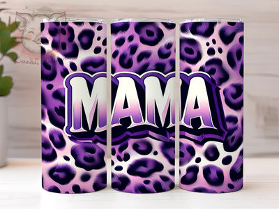 Leopard Mama 20 oz Skinny Tumbler Sublimation Design, Straight & Tapered Tumbler Png, Mama Life Tumbler Png, Digital Download PNG Sublimation Lara' s Designs 