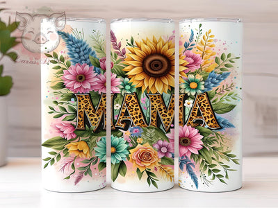 Leopard Mama 20 oz Skinny Tumbler Sublimation Design, Straight & Tapered Tumbler Png, Mother's Day Tumbler Png, Digital Download PNG Sublimation Lara' s Designs 