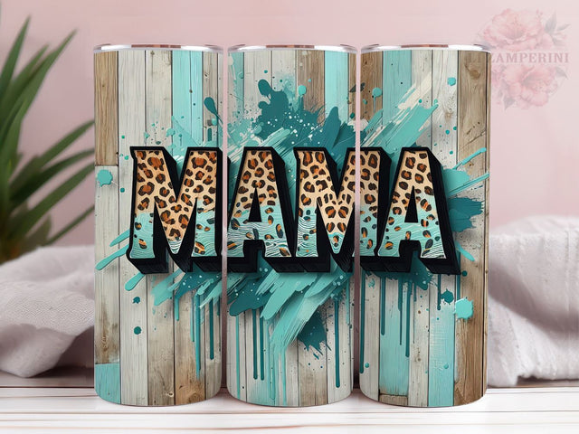 Leopard Mama 20oz Tumbler Wrap PNG, Mother's Day Tumbler Png, Straight & Tapered Tumbler Wrap, Instant Digital Download Sublimation Li Zamperini 