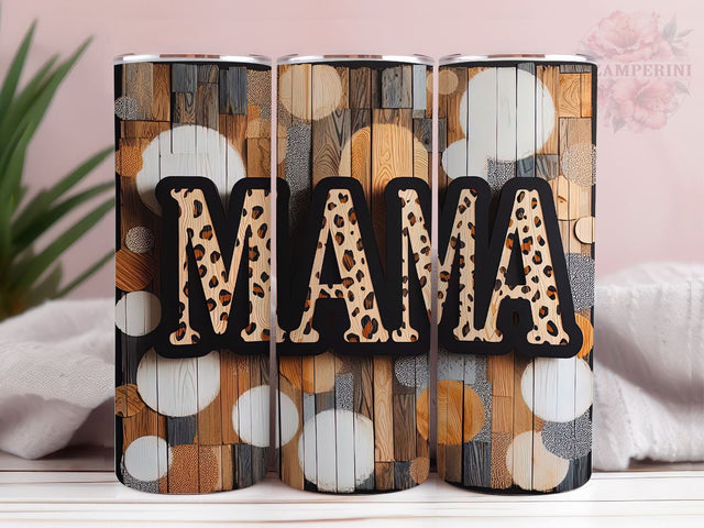 Leopard Mama 20oz Tumbler Wrap PNG, Mother's Day Tumbler Png, Straight & Tapered Tumbler Wrap, Instant Digital Download Sublimation Li Zamperini 