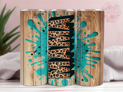 Leopard Mama 20oz Tumbler Wrap PNG, Mother's Day Tumbler Png, Straight & Tapered Tumbler Wrap, Instant Digital Download Sublimation Li Zamperini 