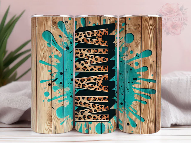 Leopard Mama 20oz Tumbler Wrap PNG, Mother's Day Tumbler Png, Straight & Tapered Tumbler Wrap, Instant Digital Download Sublimation Li Zamperini 