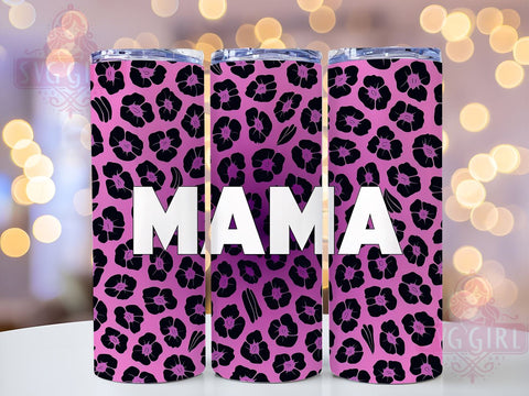 Leopard Mama 20oz Tumbler Wrap Sublimation Design, Straight Tapered Tumbler Wrap, Mama Life Tumbler Png, Instant Digital Download Sublimation SvggirlplusArt 