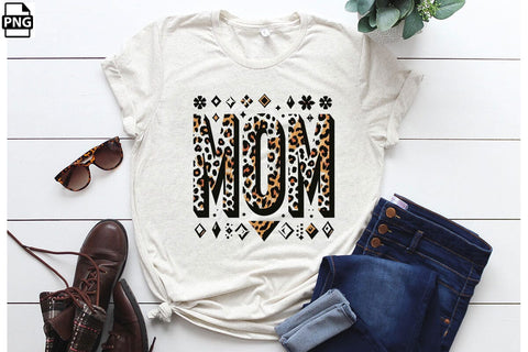 Leopard Mom Mother's Day PNG Clipart Printable File Sublimation Creativedesigntee 