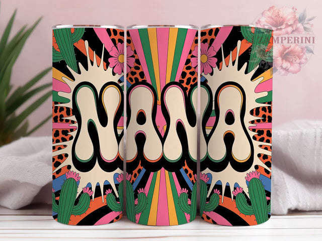 Leopard Nana Animal Print Tumbler Wrap, Nana Tumbler Design, 20oz Skinny Tumbler PNG, Animal Print Tumbler, Leopard Nana Wrap, Grandmother Tumbler Sublimation Sublimation Li Zamperini 