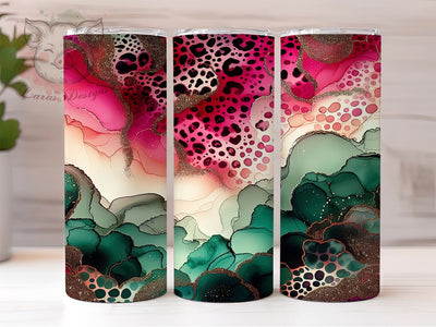Leopard Ombre Glitter 20oz Tumbler Png, Straight & Tapered Tumbler Png, Gradient Animal Tumbler Png, Digital Download PNG Sublimation Lara' s Designs 