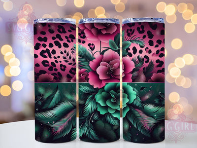 Leopard Ombre Glitter 20oz Tumbler Wrap Sublimation Design, Straight Tapered Tumbler Wrap, Gradient Animal Tumbler Png, Instant Digital Download Sublimation SvggirlplusArt 