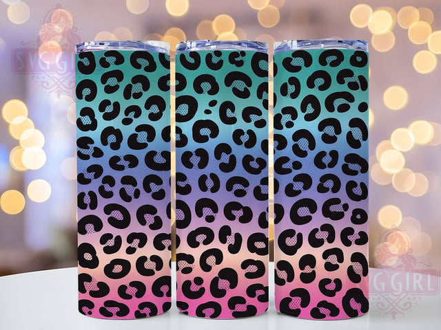 Leopard Ombre Glitter Tumbler, Glitter Gradient Sublimation Design, Seamless Animal Print Art, 20oz Leopard Tumbler, Whimsical Glitter Mug, Stylish Animal Cup, Fashion Gradient Wrap Sublimation SvggirlplusArt 