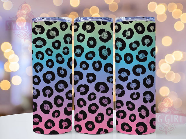 Leopard Ombre Glitter Tumbler, Glitter Gradient Sublimation Design, Seamless Animal Print Art, 20oz Leopard Tumbler, Whimsical Glitter Mug, Stylish Animal Cup, Fashion Gradient Wrap Sublimation SvggirlplusArt 