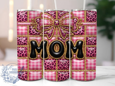Leopard Pink Quilt Mom 20oz Tumbler, Leopard Pink Quilt, Pink Quilt Mom, Quilt Mom Tumbler, Leopard Mom Tumbler, 20oz Tumbler, Mom Tumbler, Tumbler Wrap Sublimation ToriDesigns 