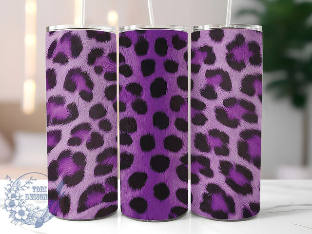 Leopard Print 20oz Skinny Tumbler PNG, Leopard Tumbler Sublimation Wrap, Straight & Tapered Tumbler Wrap, Instant Digital Download Sublimation ToriDesigns 