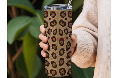 Leopard Print 20oz Tumbler Wrap Sublimation DesignSVG 