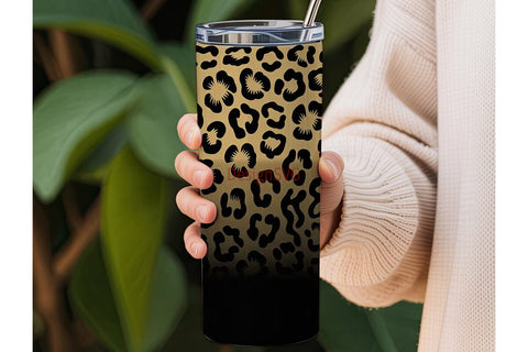 Leopard Print 20oz Tumbler Wrap Sublimation DesignSVG 