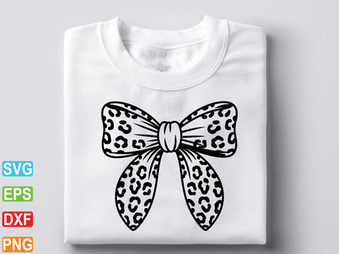 Leopard Print Bow SVG Cut File, Leopard Coquette Bow Png SVG Creativeart88 