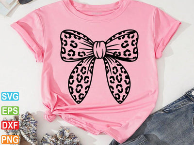 Leopard Print Bow SVG Cut File, Leopard Coquette Bow Png SVG Creativeart88 