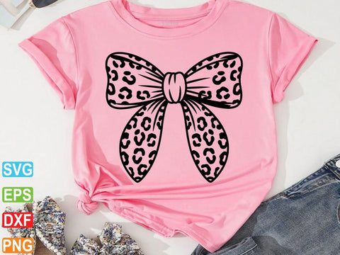 Leopard Print Bow SVG Cut File, Leopard Coquette Bow Png SVG Creativeart88 
