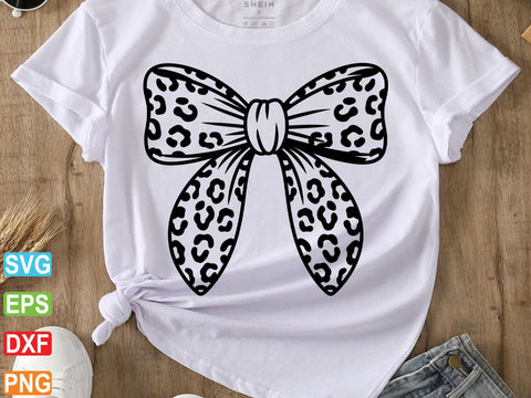 Leopard Print Bow SVG Cut File, Leopard Coquette Bow Png SVG Creativeart88 