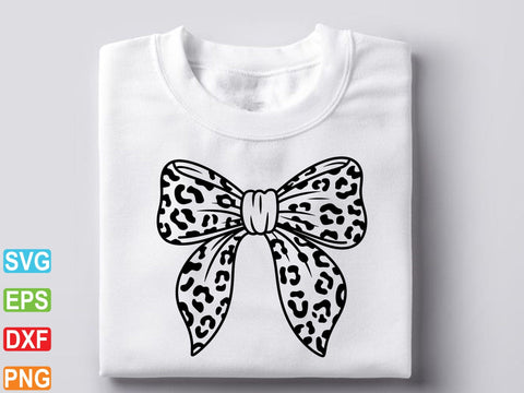 Leopard Print Bow SVG Cut File, Leopard Coquette Bow Png SVG Creativeart88 