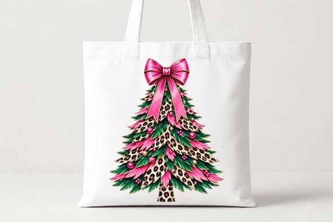 Leopard Print Christmas Tree PNG SVG BillahCrafts 