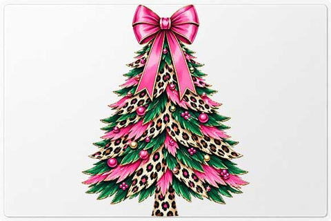 Leopard Print Christmas Tree PNG SVG BillahCrafts 
