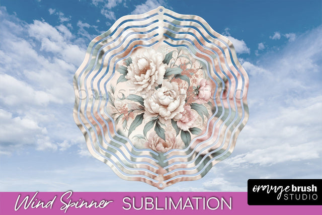 Leopard Print Flower Wind Spinner - Summer Wind Spinner PNG Sublimation OrangeBrushStudio 