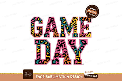 Leopard Print Game Day Sublimation Design Sublimation Designangry 