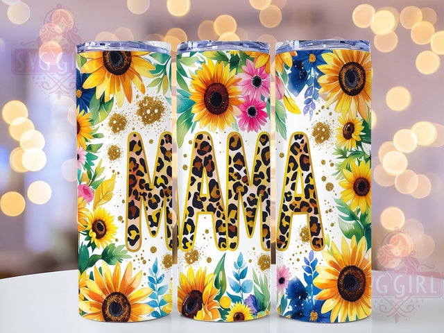 Leopard Print Glitter Mama Tumbler Wrap, Glitter Mama Mug, Wild Mom Cup, Animal Print Wrap, Glam Mom Gift, Trendy Mom Design, Sublimation Tumbler Wrap Sublimation SvggirlplusArt 