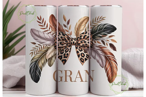 Leopard Print Gran Tumbler Design Sublimation PixelChick 